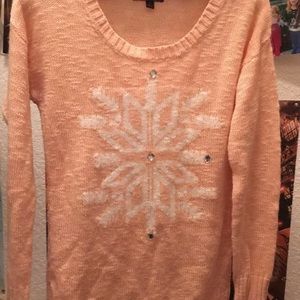 Pink snowflake sweater